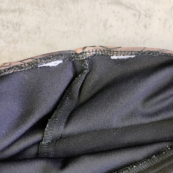 Y2K M Studio Cowl Neck Dress Fairy Grunge Floral Glittery Brown Black Size Med - Picture 9 of 15